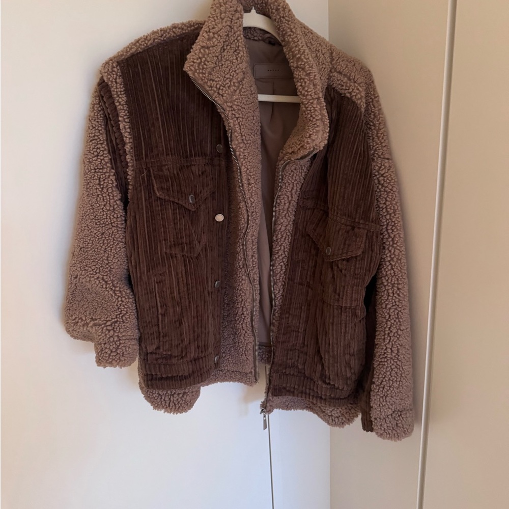 Blank NYC Tan Jacket with Sherpa Lining
